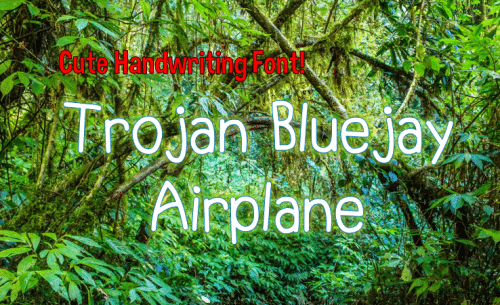 Trojan Bluejay Airplane Font 1