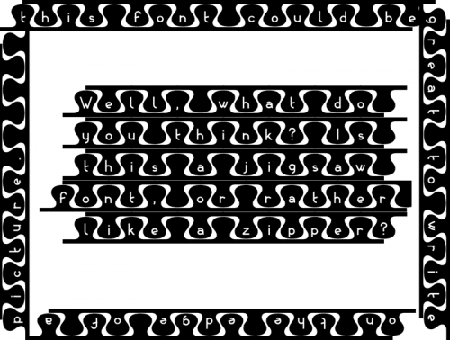Unzip Me Font 1