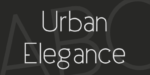 Urban Elegance Font 1