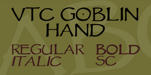 VTC Goblin Hand Font 1