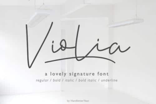 Violia Script Font 1