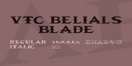 Vtc Belials Blade Font