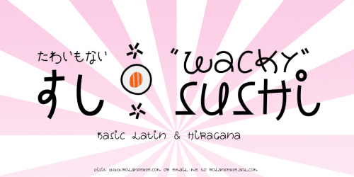 Wacky Sushi Font 1