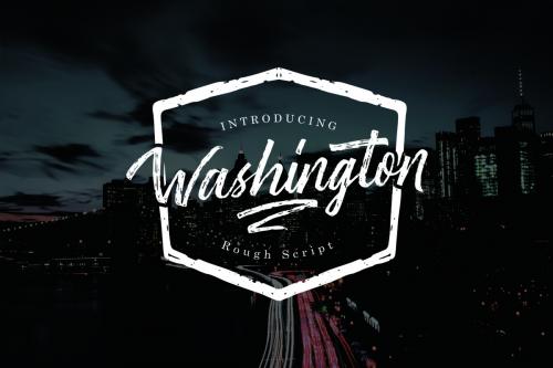 Washington ~ Rough Script Font