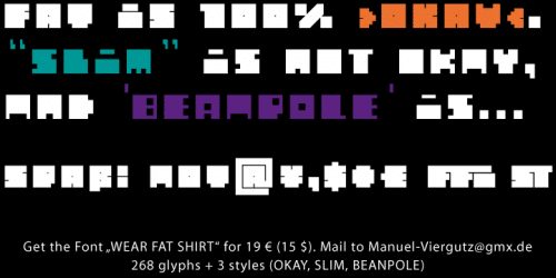 Wear Fat Shirt Font 2