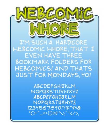 Webcomic Whore Font 1