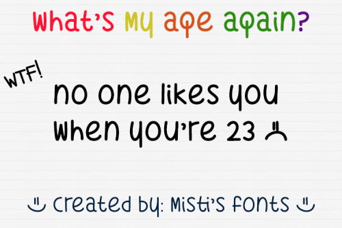 What's My Age Again Font 4