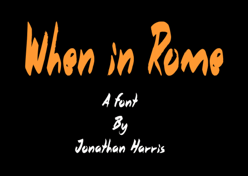 When In Rome Font