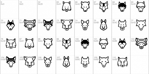 Wolves Animals Font 1