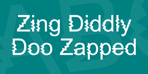 Zing Diddly Doo Zapped Font 1