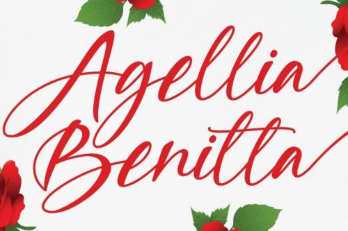 Agellia Benitta Calligraphy Font