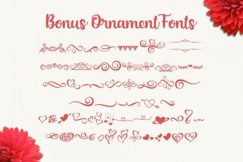 Austin Hearts Calligraphy Script Font 3