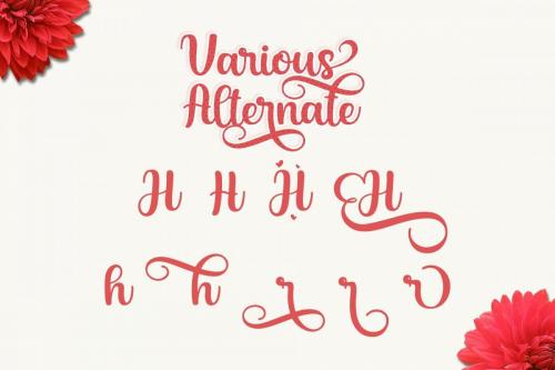 Austin Hearts Calligraphy Script Font 4
