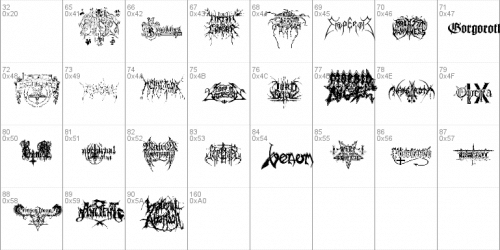 Black Metal Logos Font