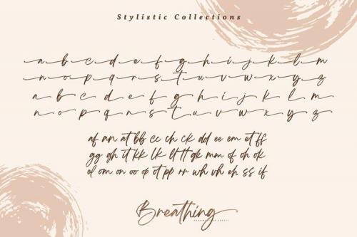 Breathing Signature Brush Font 3