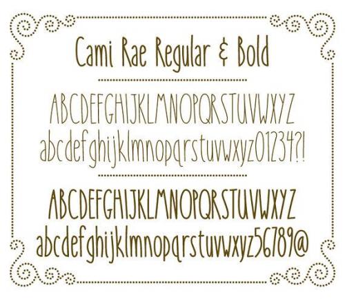 Cami Rae Limited Font 2