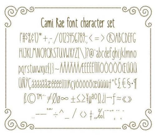 Cami Rae Limited Font 3