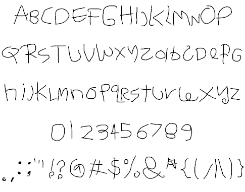 Child's Handwriting Font