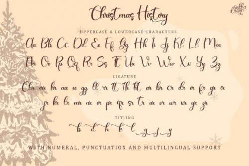 Christmas History Calligraphy Font 8