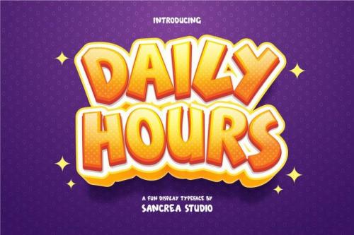 Daily Hours Display Font