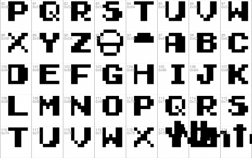 Early Gameboy Font 1