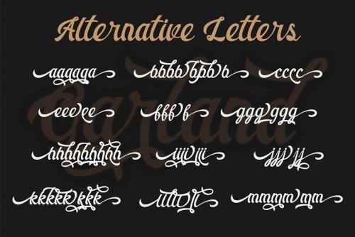 Garland Script Font 8