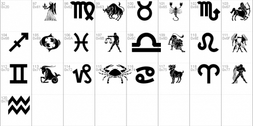 Ge Zodiac Font