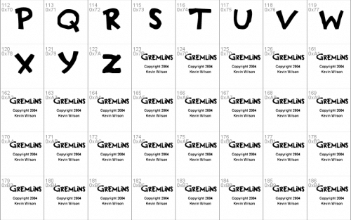 Gremlins Font 2
