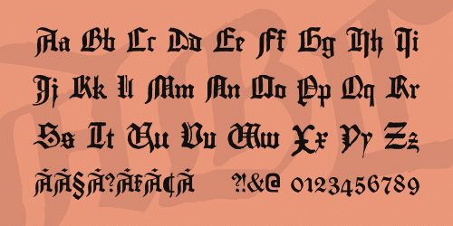 Gutenberg Textura Font 2