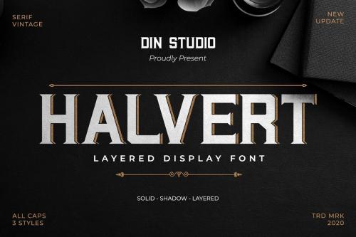 Halvert Layered Display Font