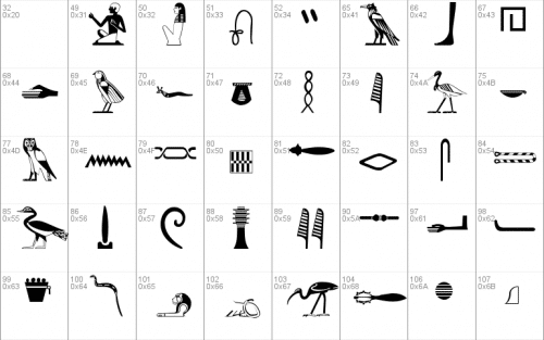 Hieroglyphics Font