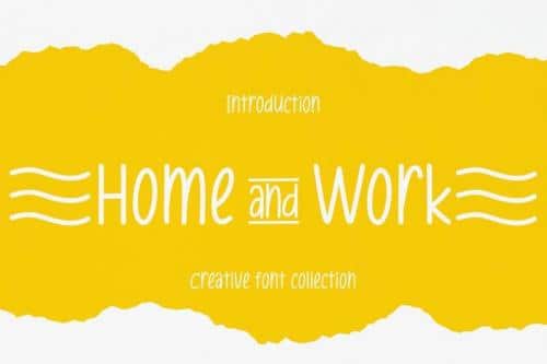 Home And Work Display Font