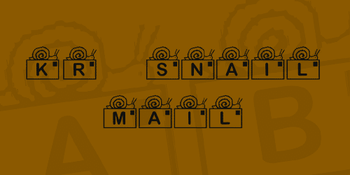 Kr Snail Mail Font