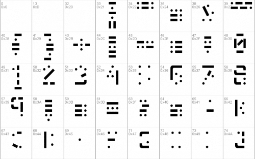 Learn Morse Code Font