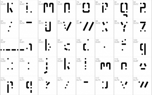 Learn Morse Code Font 1