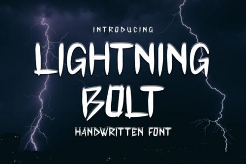 Lightning Bolt Handwritten Font 0