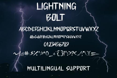 Lightning Bolt Handwritten Font 06