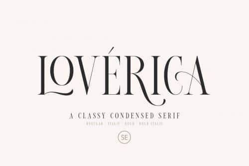 Loverica Classy Condensed Serif Font