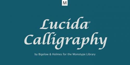 Lucida Calligraphy Font 10