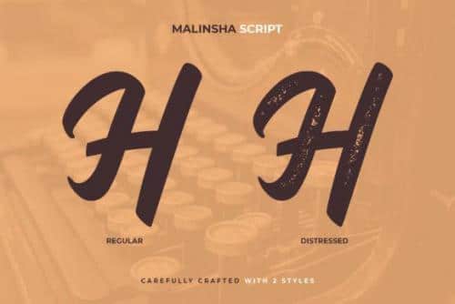 Malinsha Script Font 5