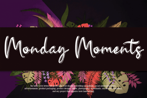 Monday Moments Script Font
