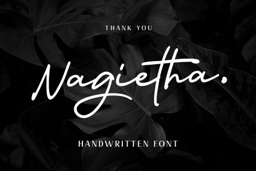 Nagietha Handwritten Signature Font 11