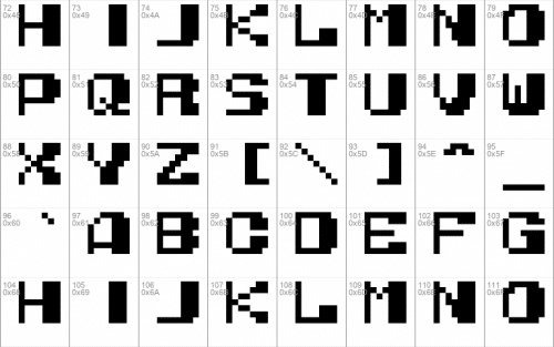 Nes Open Tournament Golf Font 1