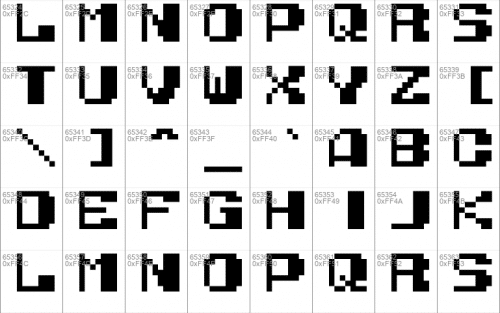 Nes Open Tournament Golf Font 17