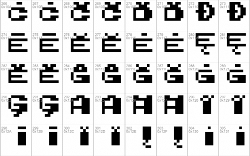 Nes Open Tournament Golf Font 5