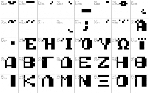Nes Open Tournament Golf Font 8