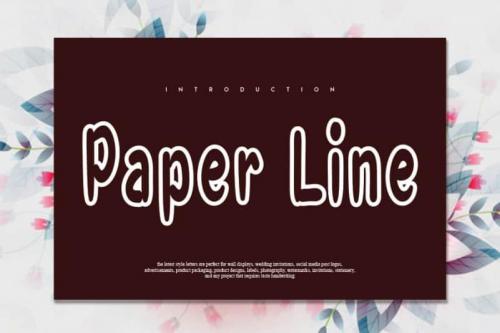 Paper Line Display Font