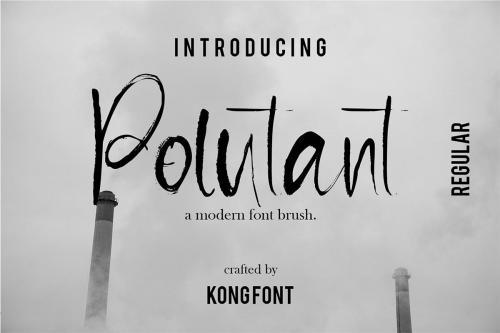 Pollutant Brush Font