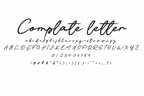 Reflecting Handwritten Font 3
