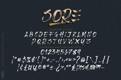 Sore Brush Font 9